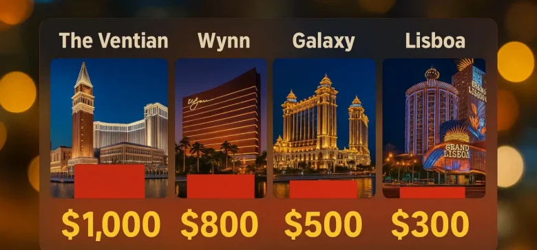 Сравнение бонусов в популярных казино Макао: Venetian, Wynn, Galaxy, Lisboa